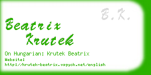 beatrix krutek business card